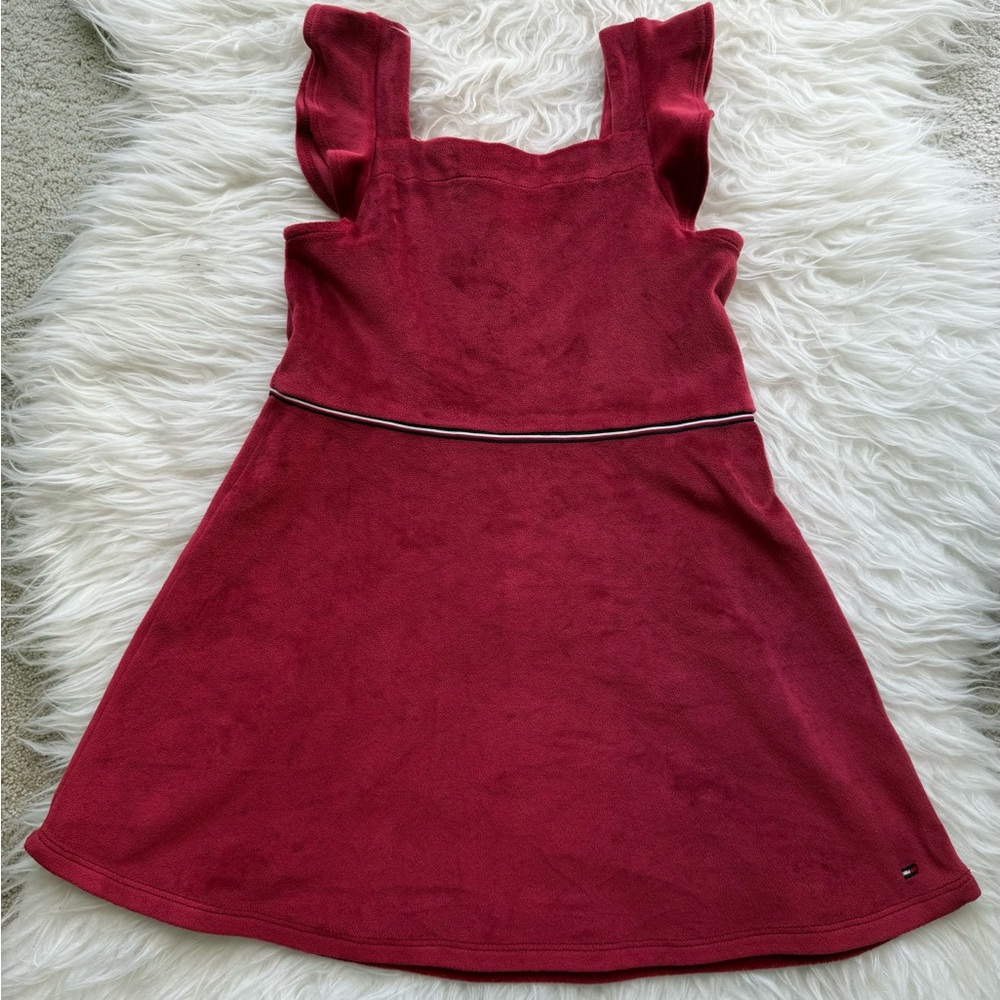 Tommy Hilfiger Girl Flutter Sleeve Fit And Flare Dress Deep Sea Rose XP 4-5T